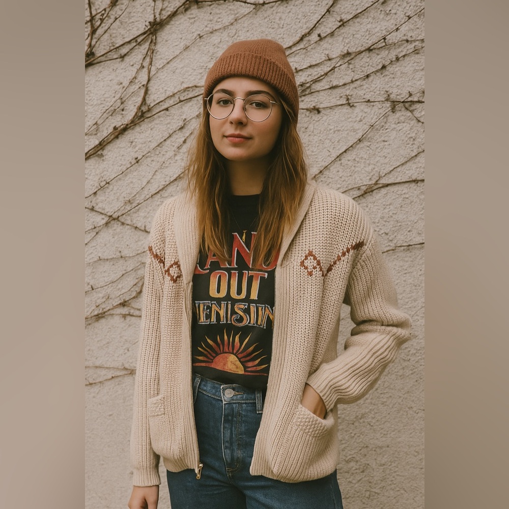 Vintage || Miller Outerwear Zippered Sweater